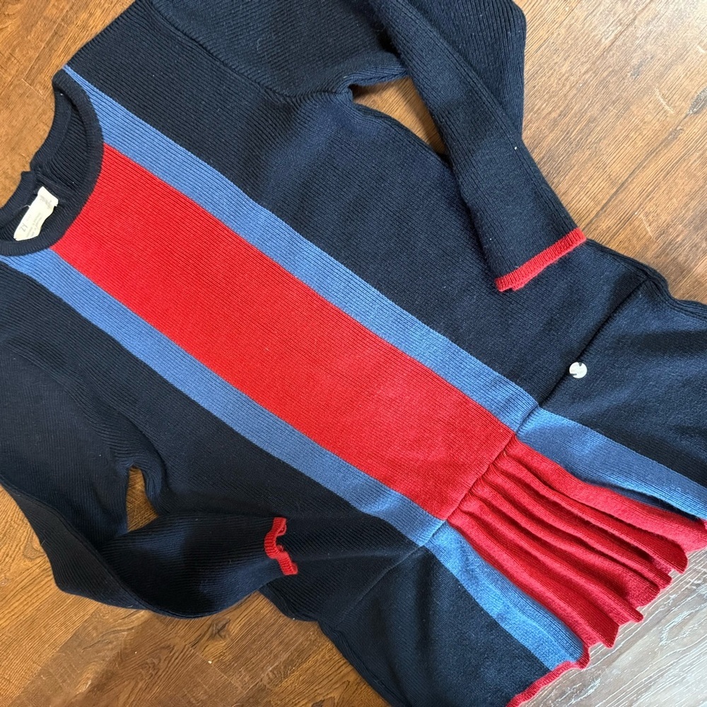 ZY girl Zippy Pleated Preppy Sweater Dress